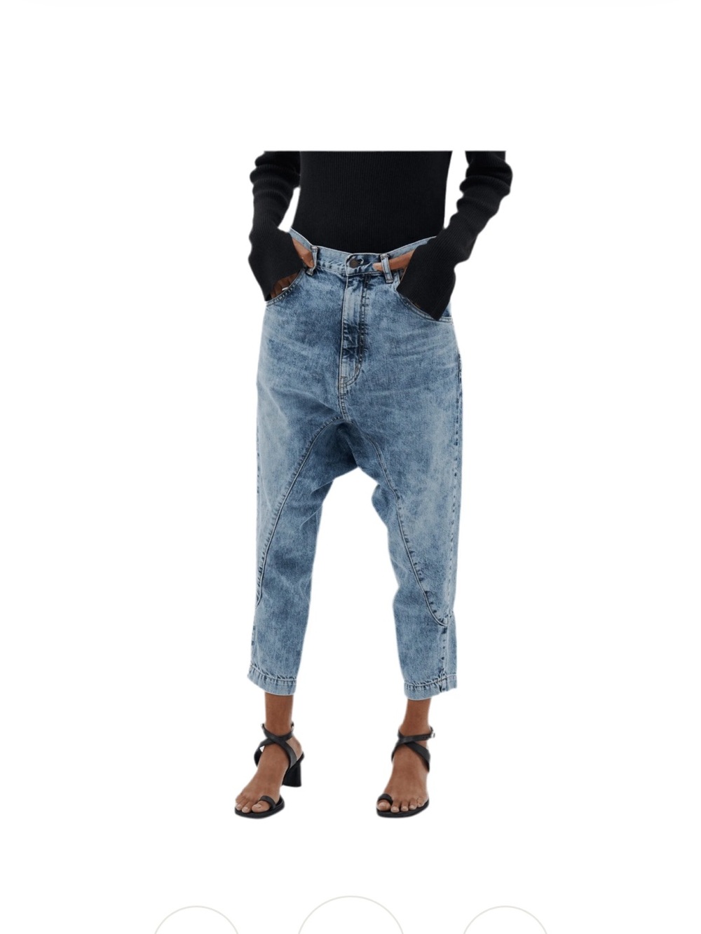 BASSIKE MADE IN JAPAN 'INDIGO MOTLEY SUPER LO SLUNG JEAN